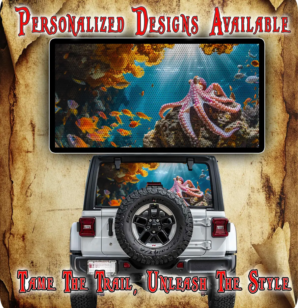 Octo Reef Rear Window See Through Graphic. 1