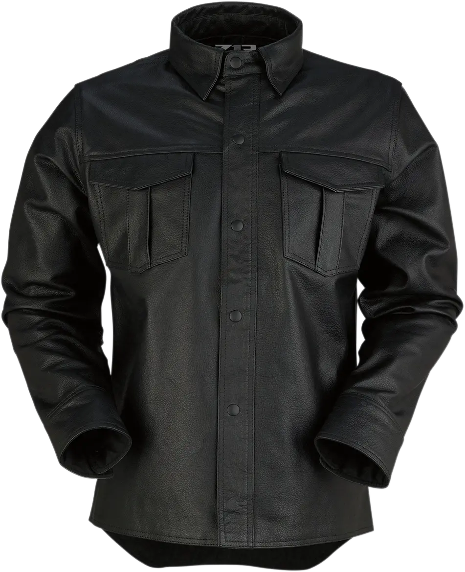 Z1R Motz Premium Leather Riding Shirt — Black, Size 3Xl (Model 2810-3398) 1