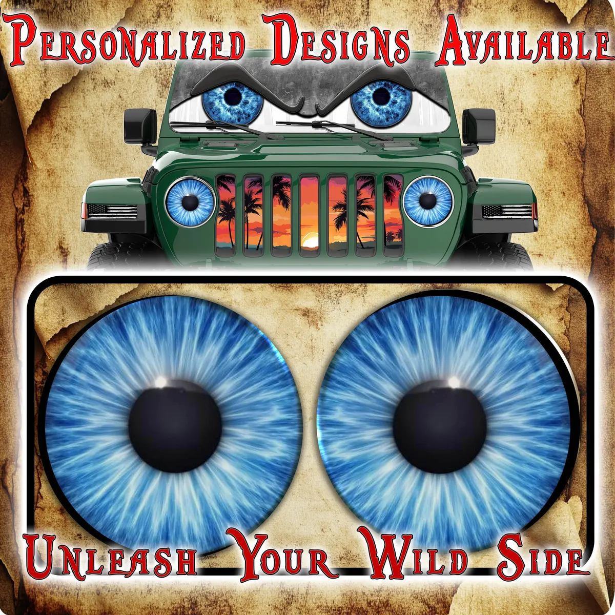 Blue Headlight Decal 102 1