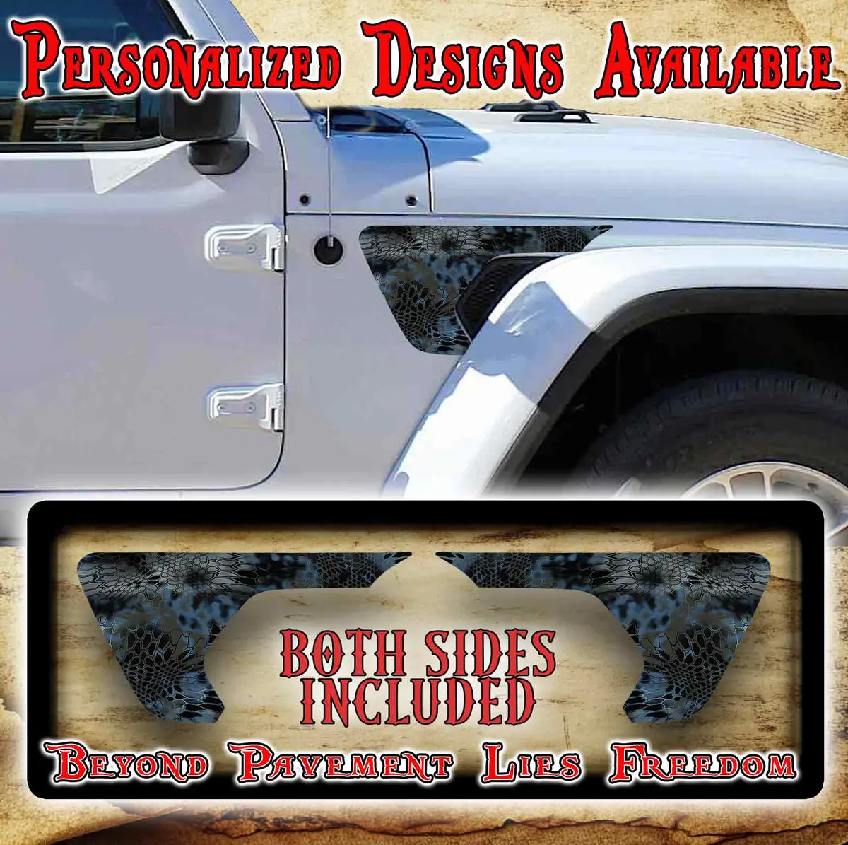 Kryptic Camo Fender Vent Decal For The Jl Or Jt 2018 Or Newer 109 1