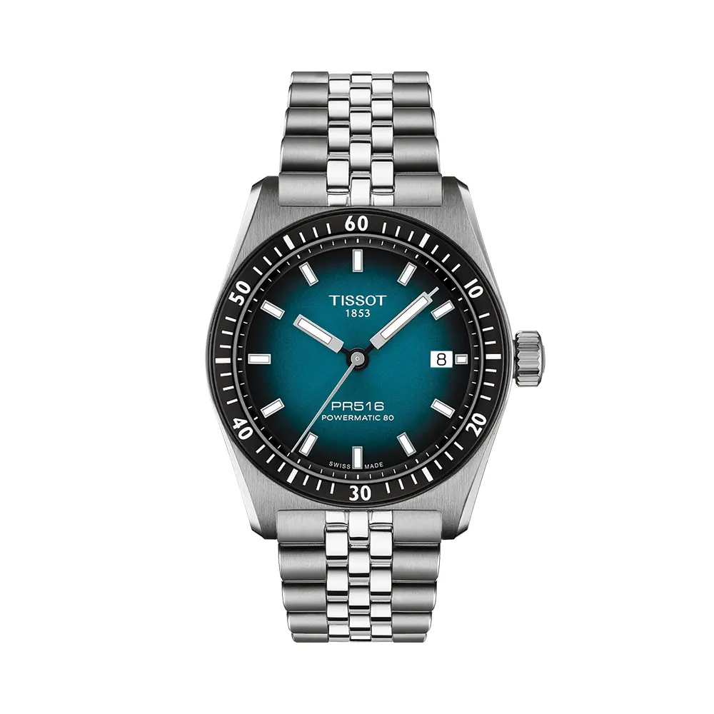 Pr516 Powermatic 80 38Mm - Blue-Black On Bracelet 1