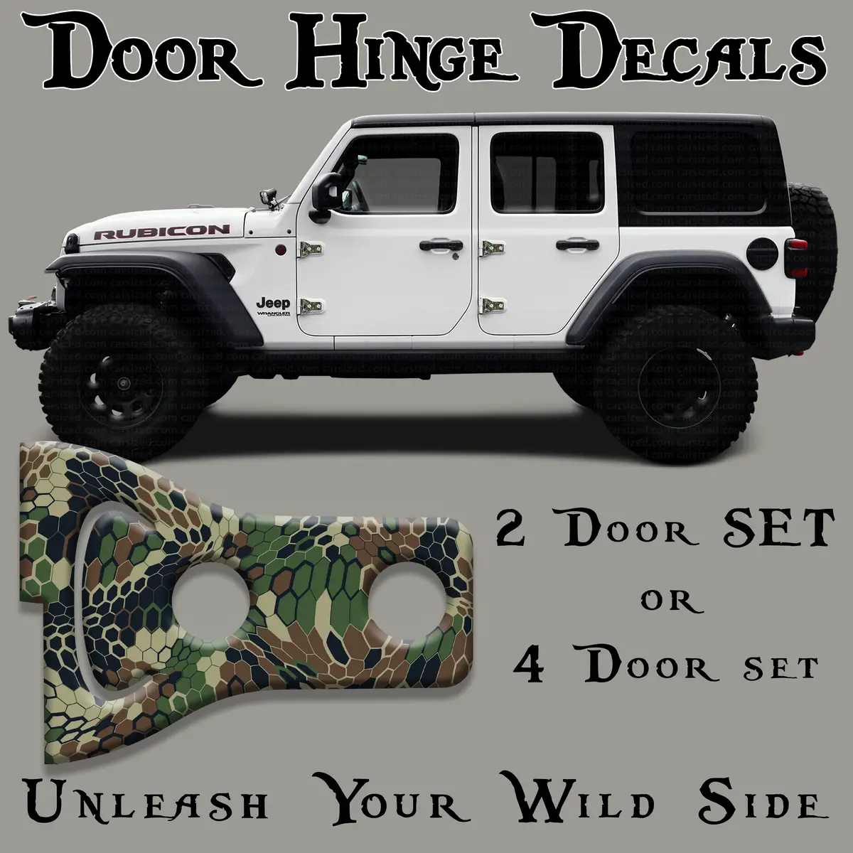 Camo Door Hinge Decals 10 1