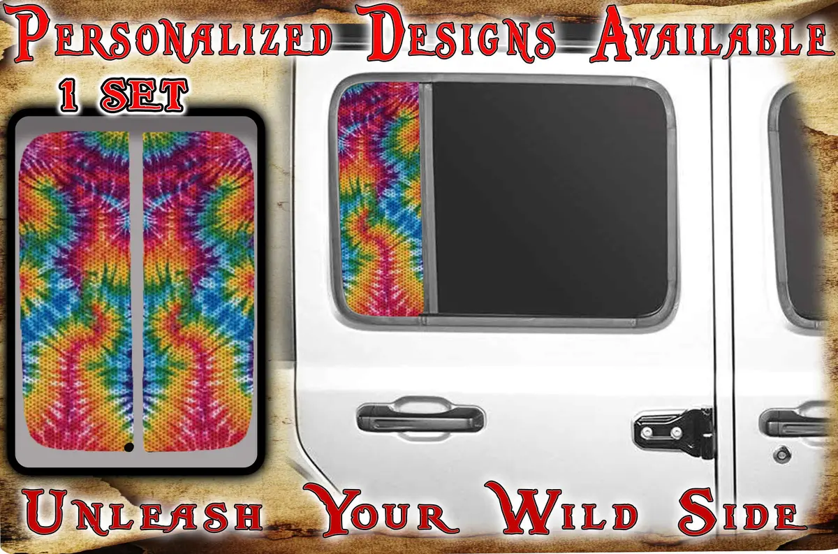 Tie Dye Side Door Window Decal 192 1