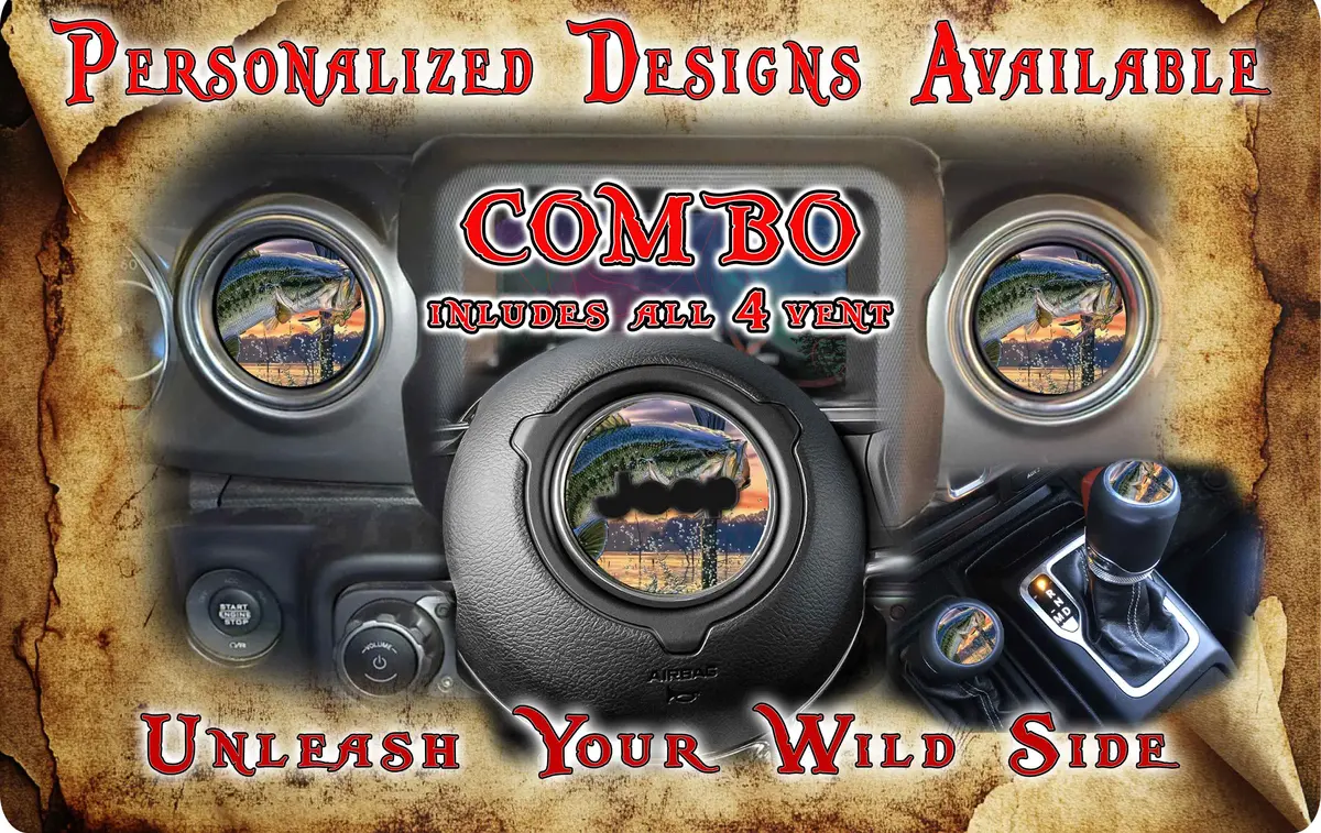 Steering Wheel Decal Jumping Bass 112 4