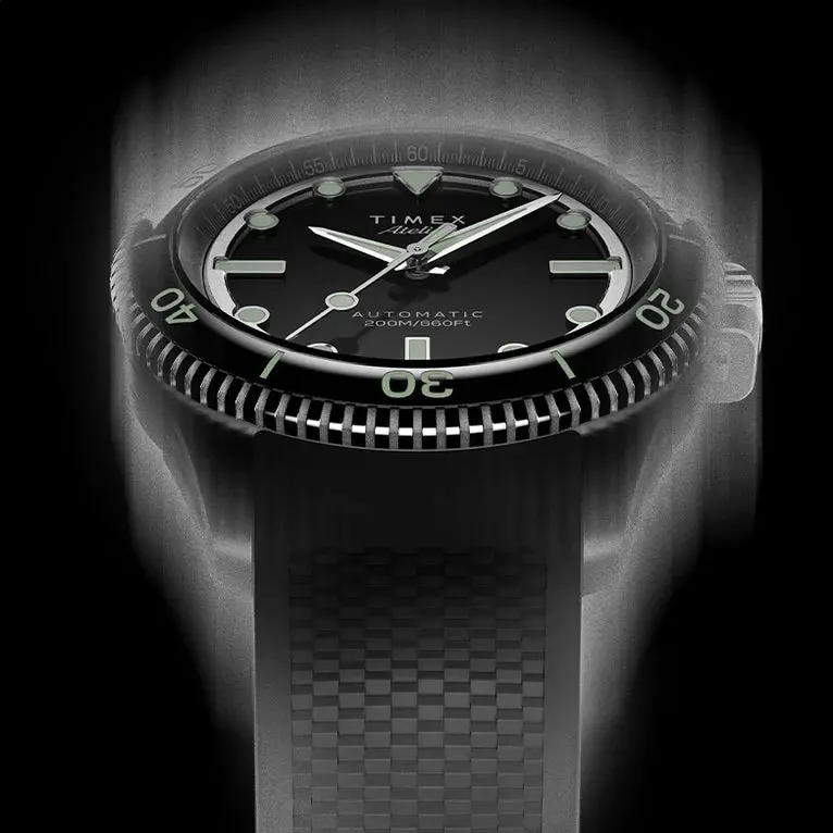 Atelier Marine M1a 41Mm - Black On Rubber Strap 2