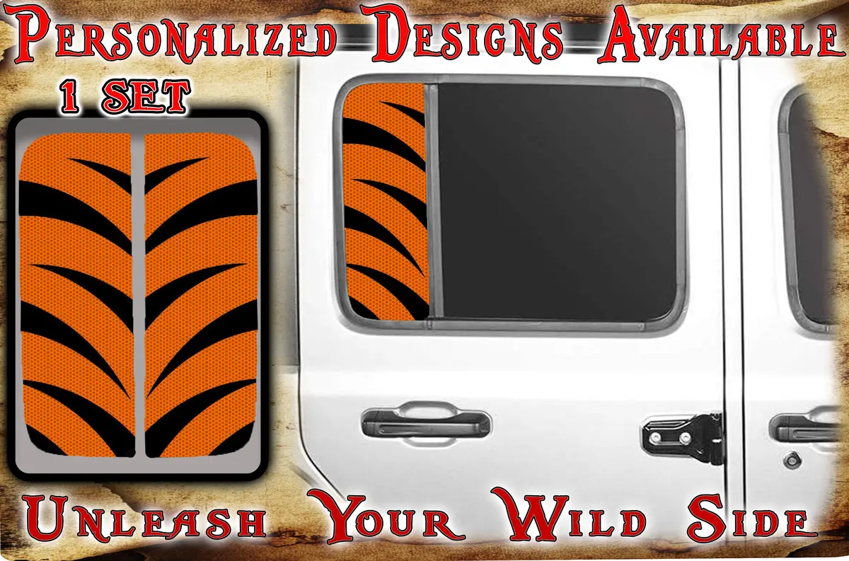 Side Door Window Tiger Strips  116 1
