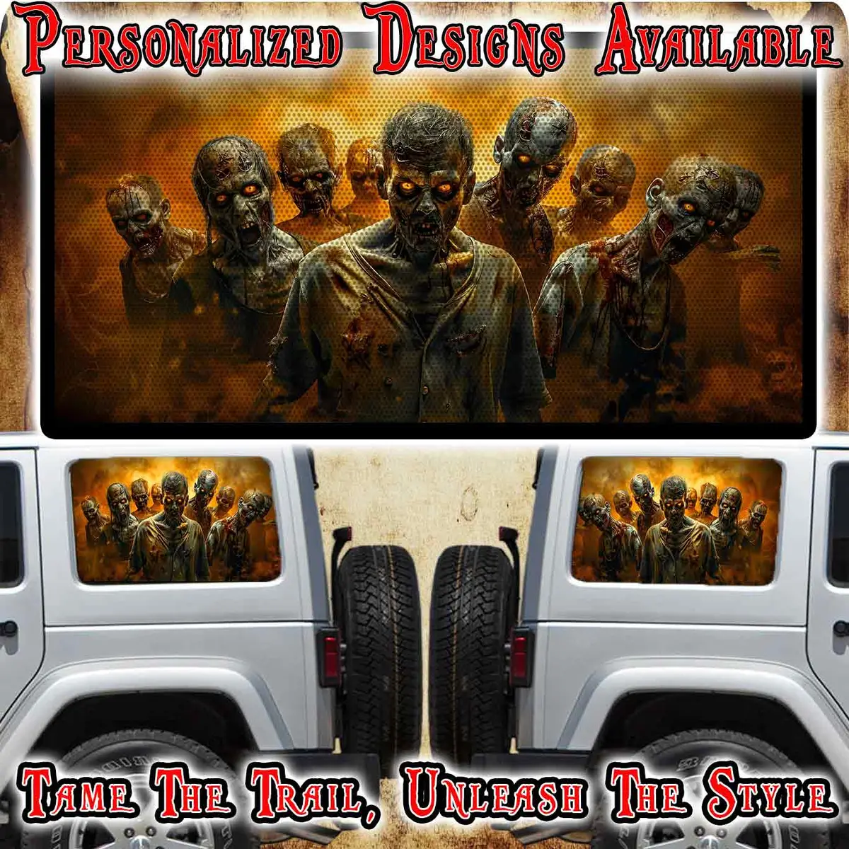 Zombie Rear Quarter Window See Through Graphic. 1