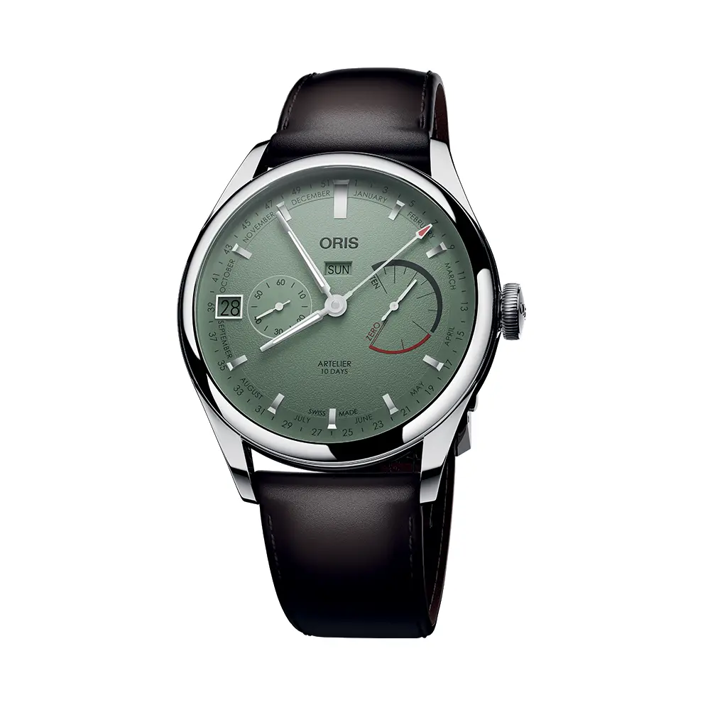 Artelier Calibre 113 43Mm - Green On Leather Strap 1