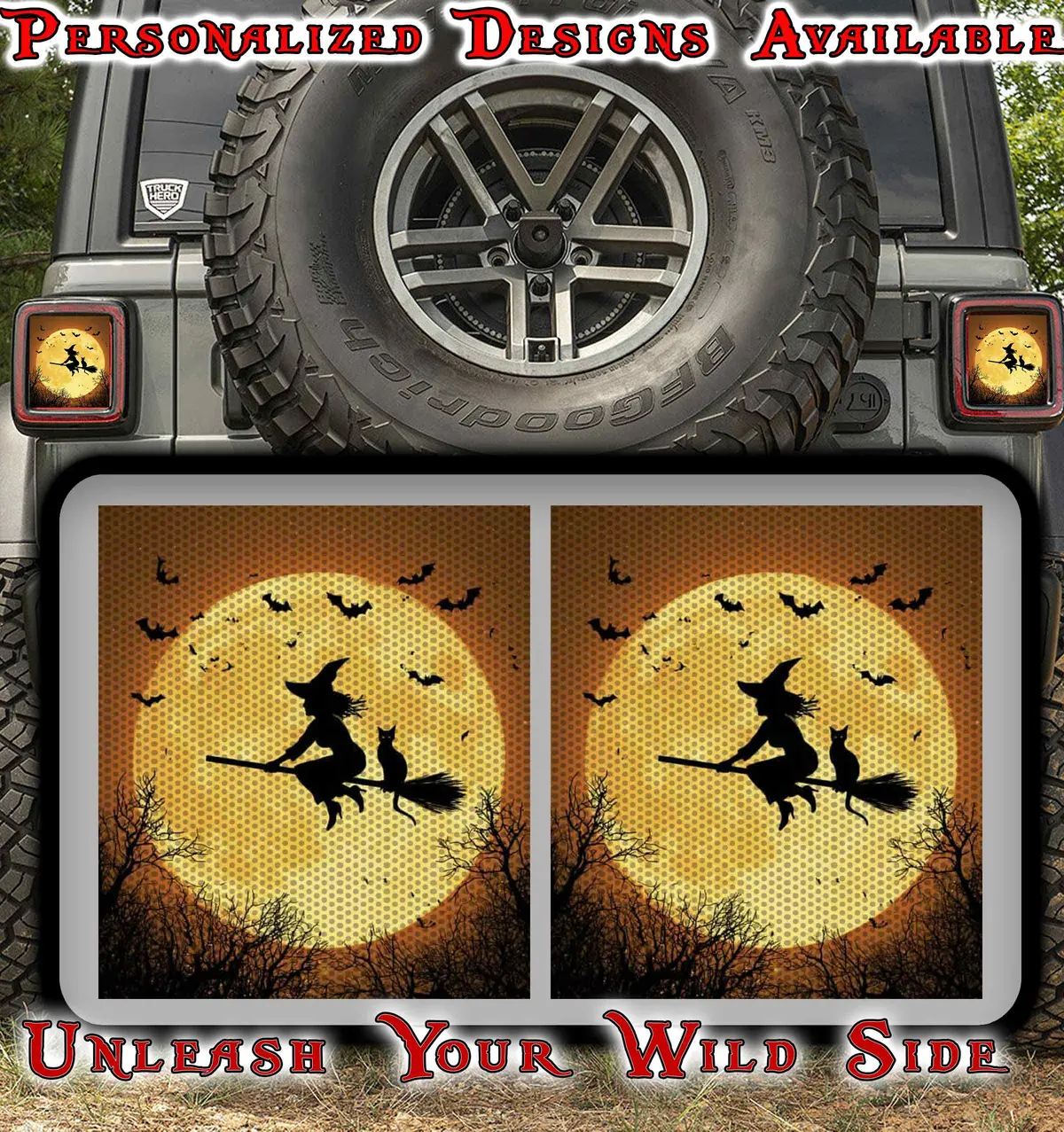 Wicked Witch Over The Moon Taillight Cover Decal 12 1