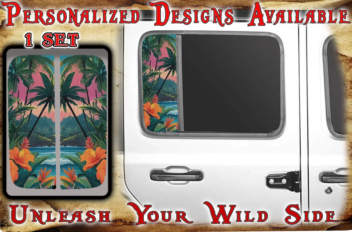 Beach Side Door Window Decal 132 1