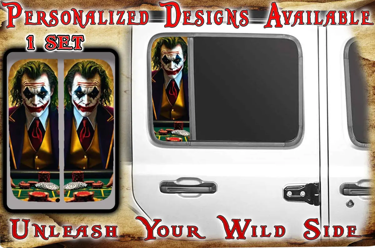 Side Door Window Decal Joker Poker 136 1