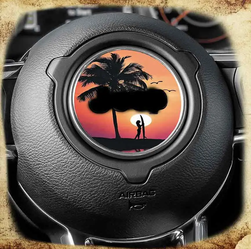 Steering Wheel Decal Surfs Up 188 1