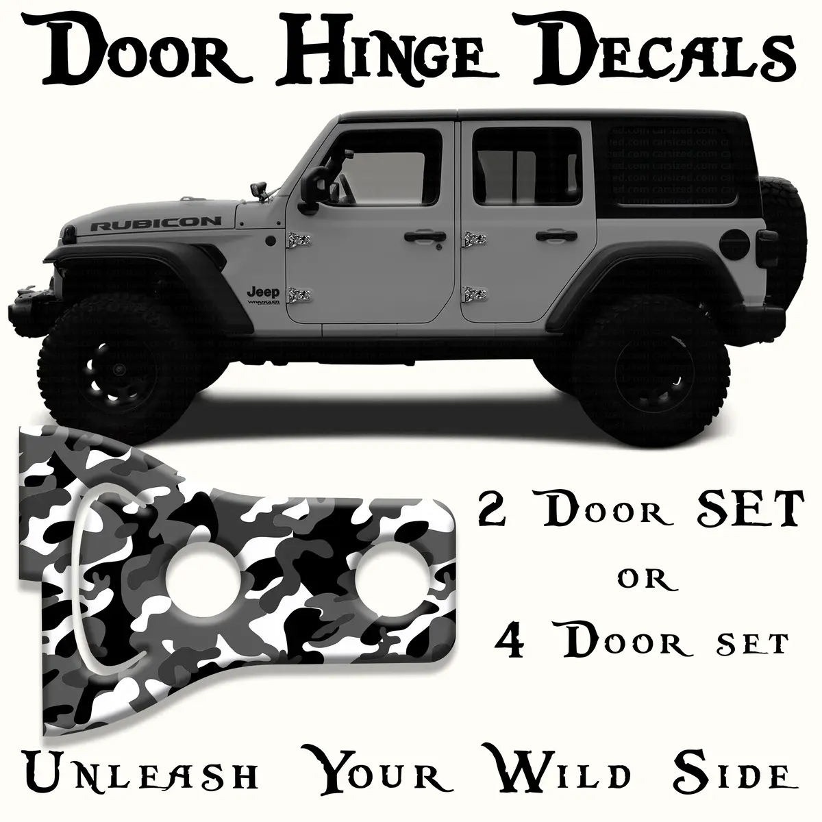 Black And White Camo Door Hinge Decals 13 1