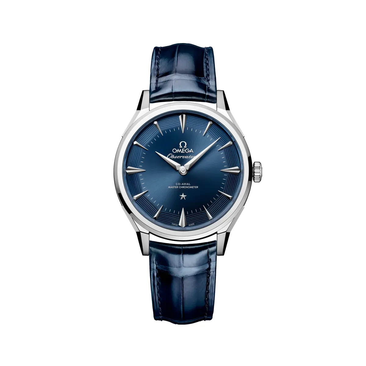 Constellation Observatory 39.4Mm - Blue On Leather Strap 1