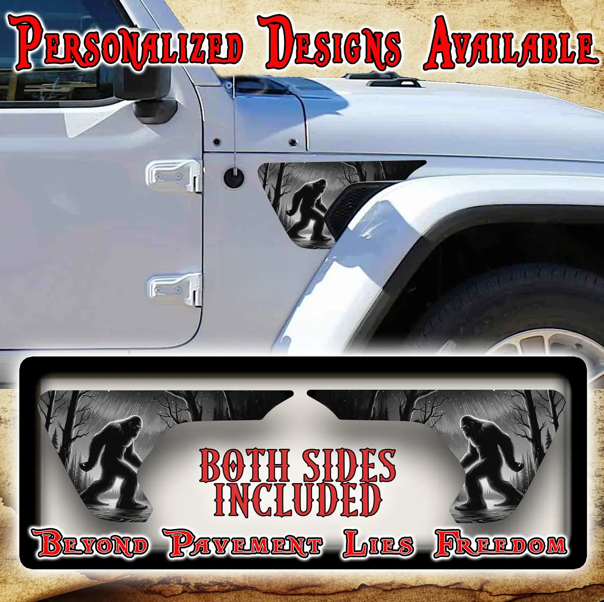 Bigfoot Cabin Fender Vent For The Jl Or Jt 2018 Or Newer 147 1