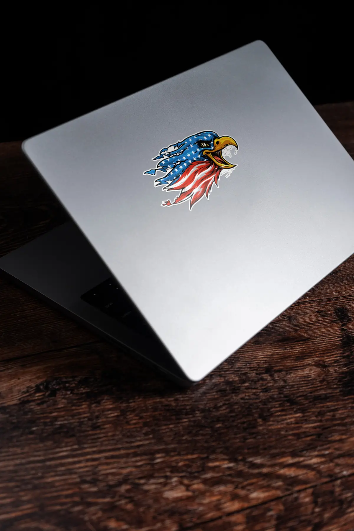 Screaming Eagle Flag Window Sticker 1