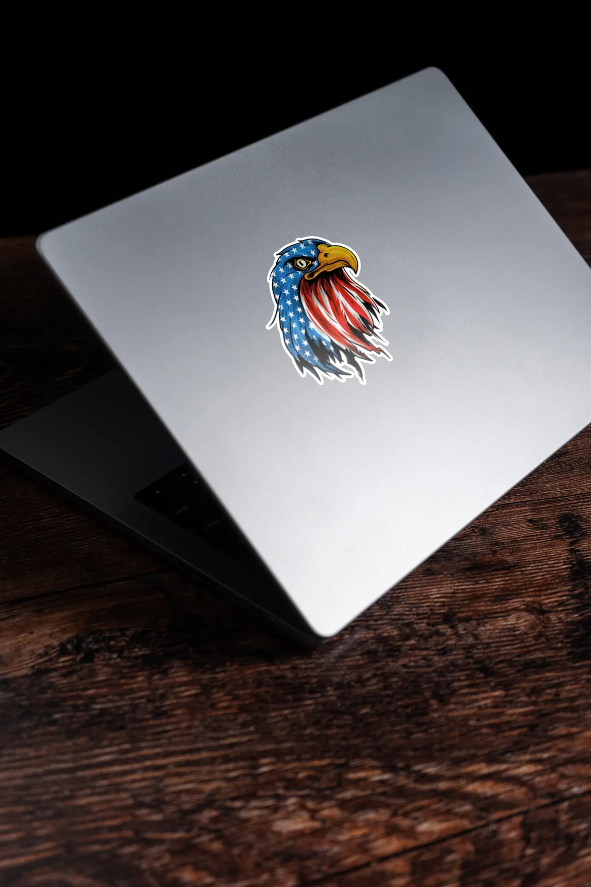 Eagle Head Flag Window Sticker 1