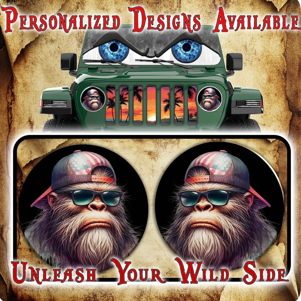 Bigfoot Round Headlight Decals 151 1
