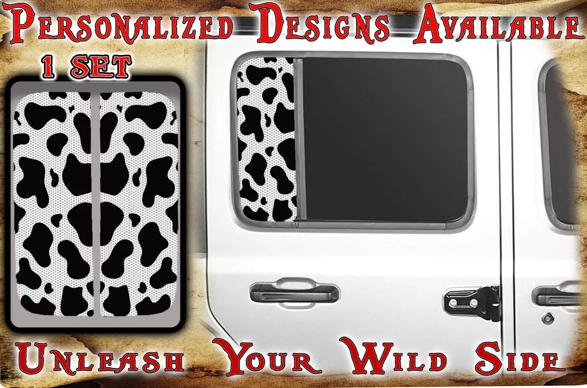 Side Door Window Cow Print 154 1