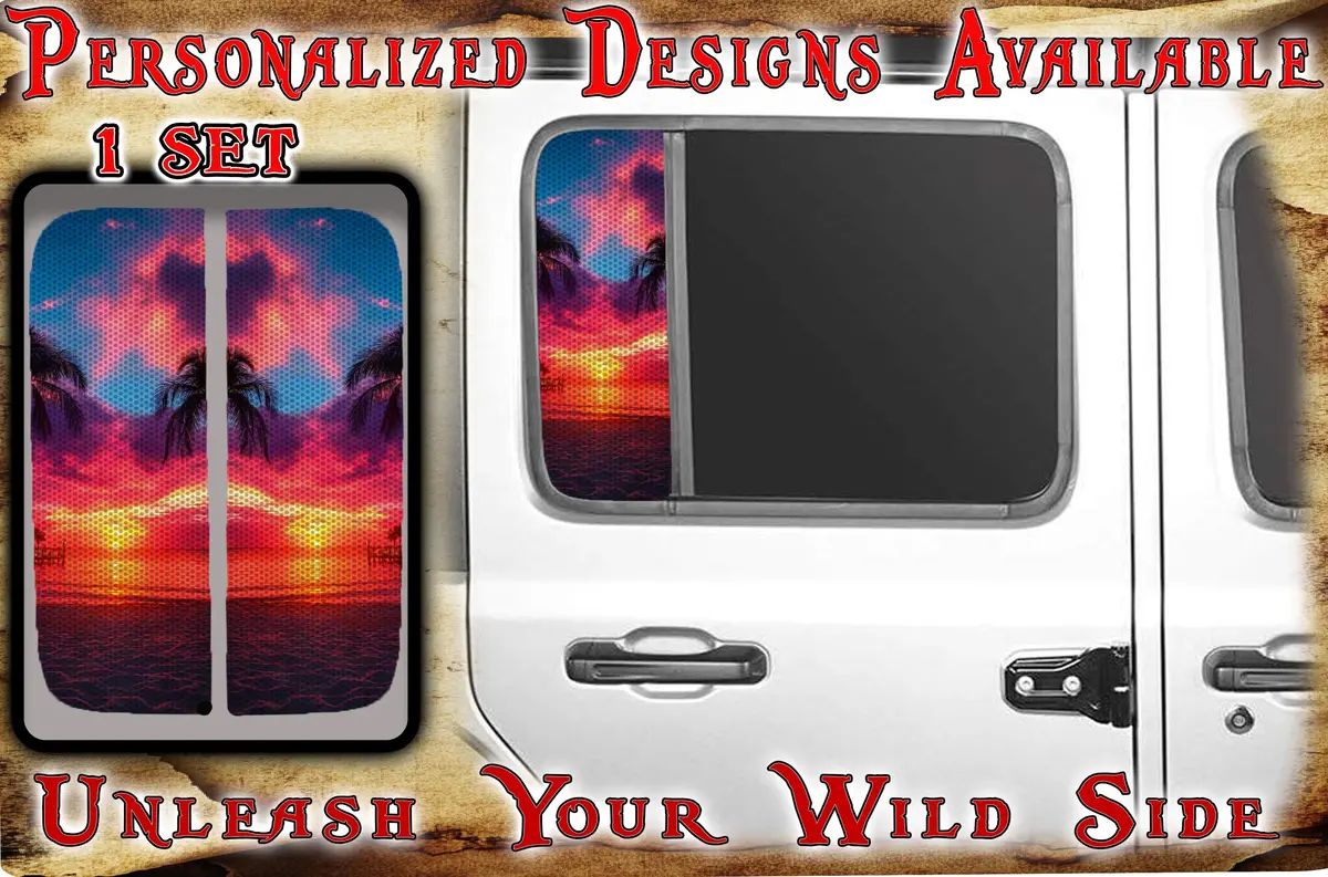 Beach Side Door Window Decal 157 1