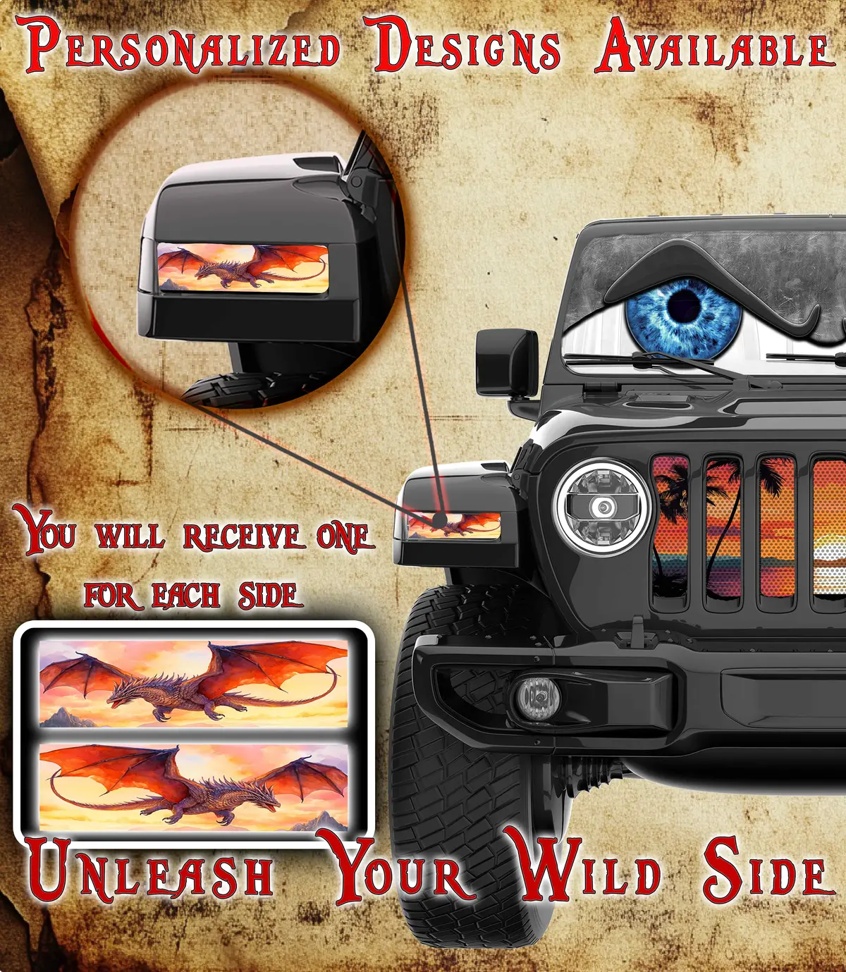 Dragon Jl And Gladiator Turn Signal Decal 16 1