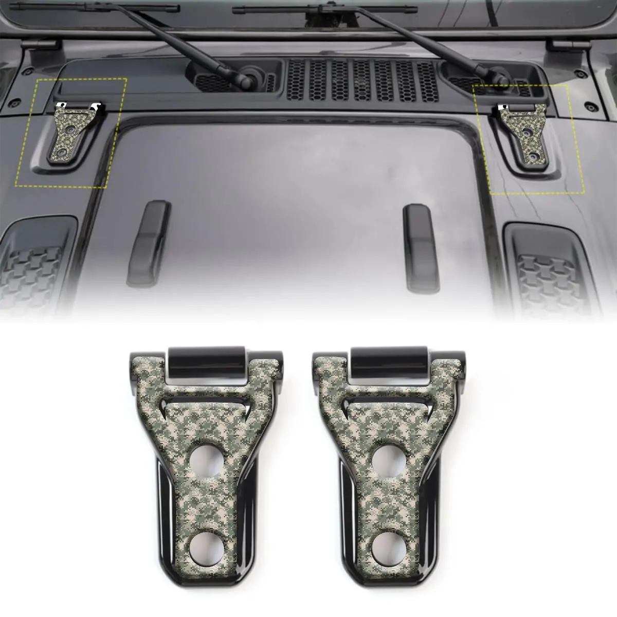 Camo Hood Hinge Overlay Decals 16 1