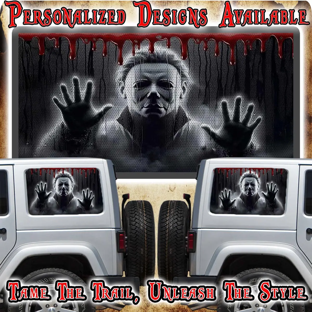 Let Me Come Out To Play Rear Quarter Window See Through Graphic. 1
