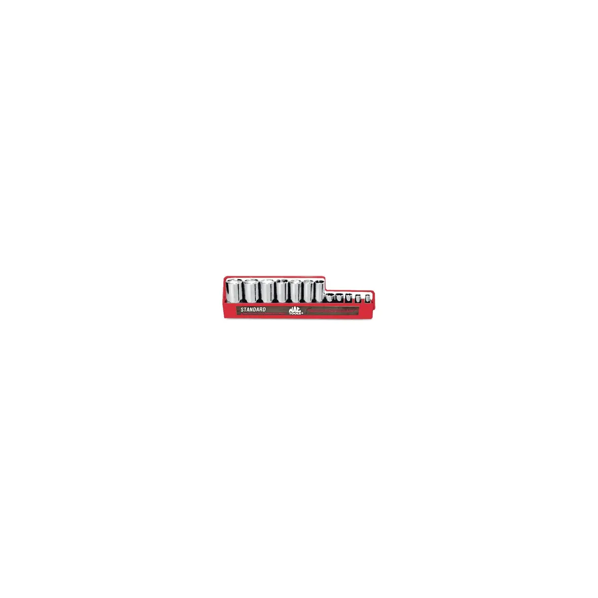 Socket Set, Deep Sae In Metal Tray 3/8" Drive - 12-Pc. 1