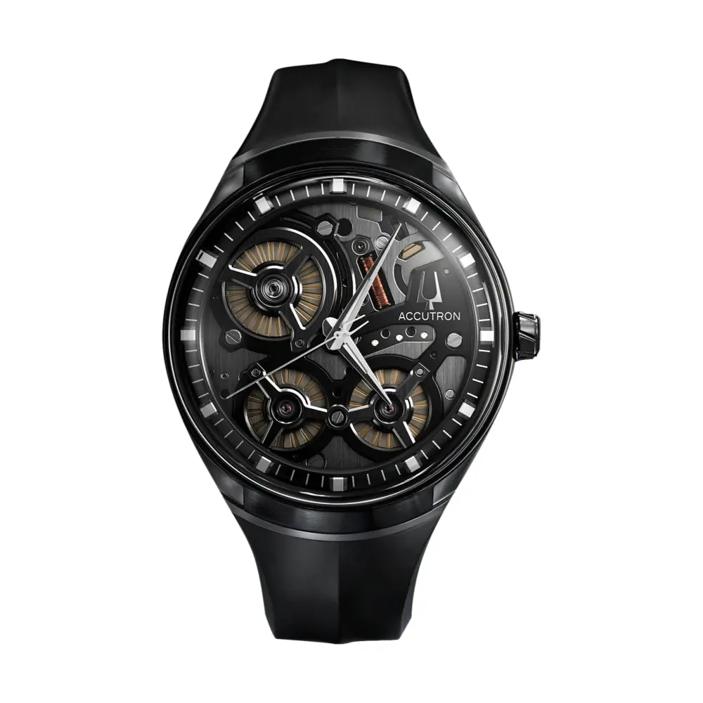 Electrostatic Dna 45.1Mm - Black On Rubber Strap 1