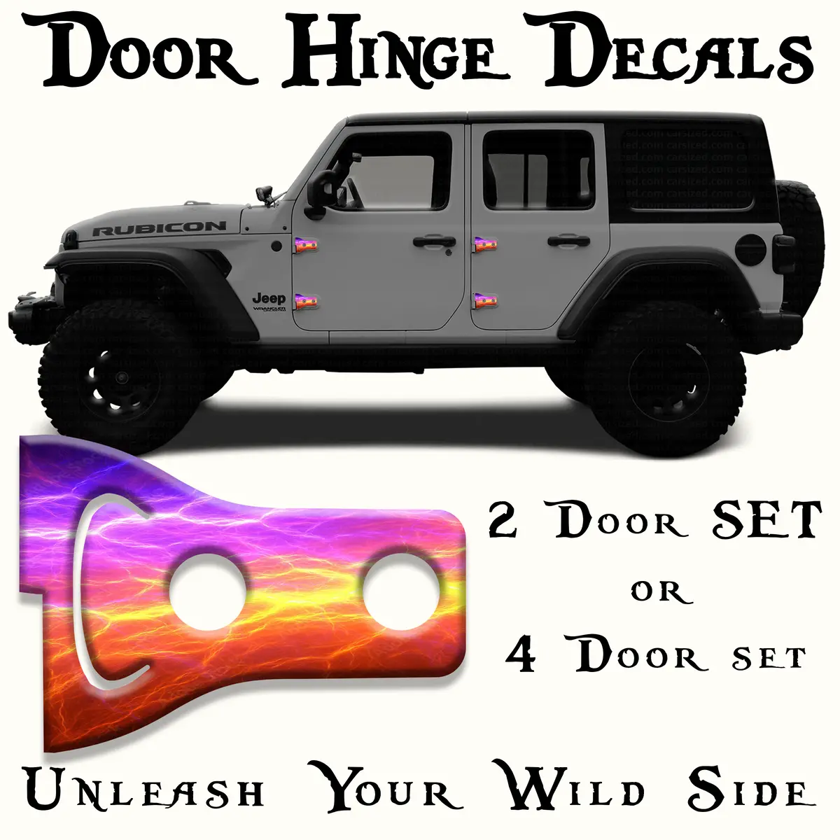 Purple Lighting Door Hinge Decals 18 1