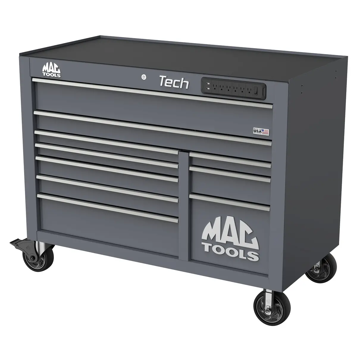 Tech™ Series 10-Drawer Workstation - Carbon Gray 1