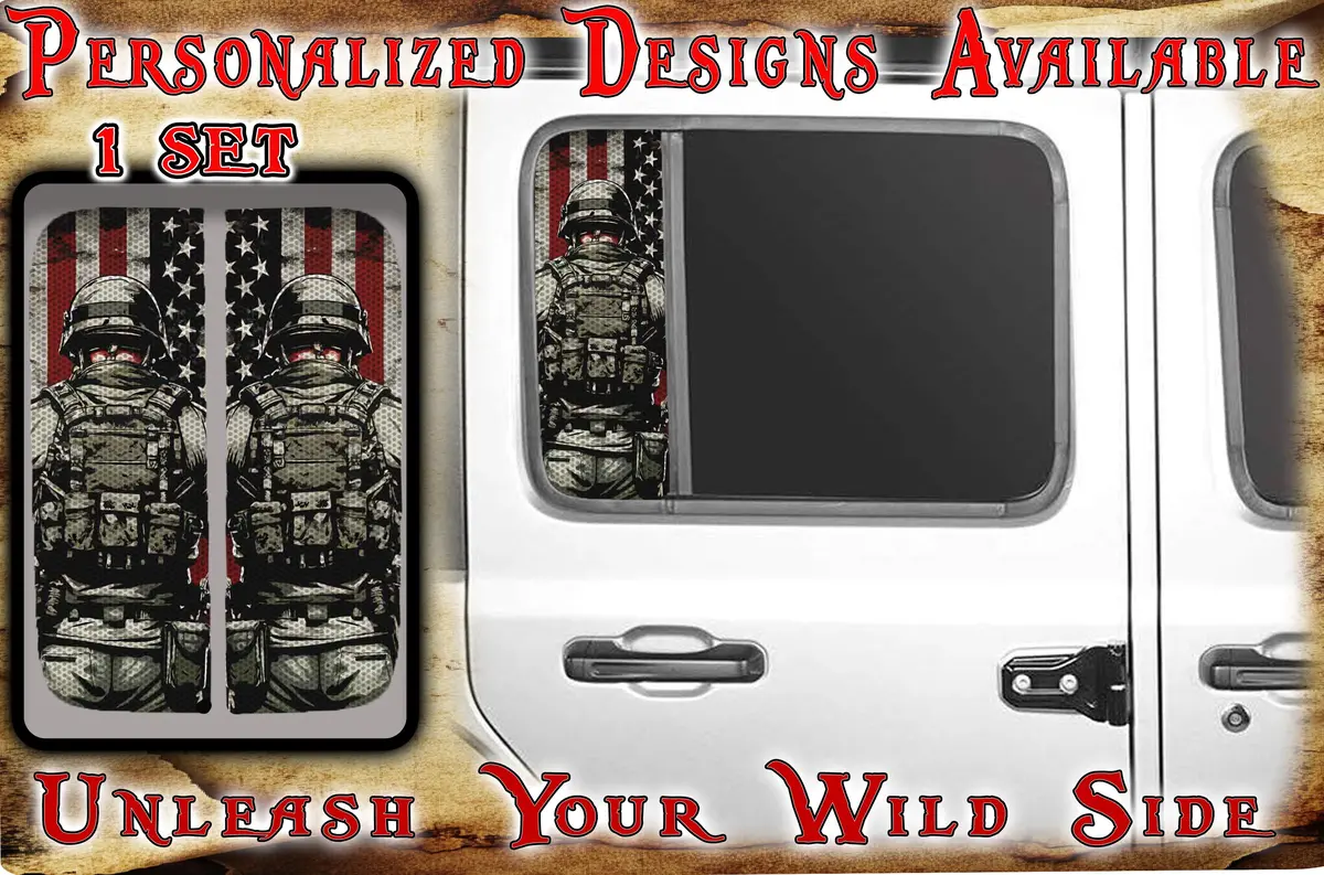 Side Door Window Decal Raising The Soldier 194 1