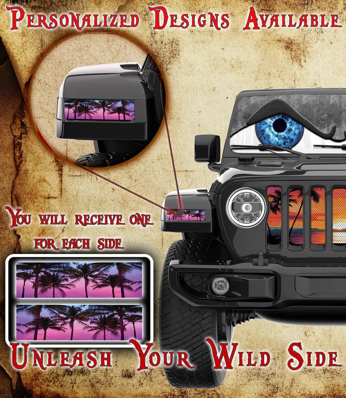 Island Palms Jl And Gladiator Turn Signal Decal 19 1