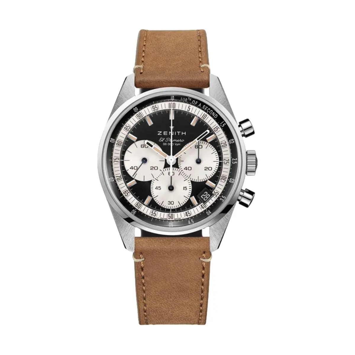 Chronomaster Original 38Mm - Black On Leather Strap 1