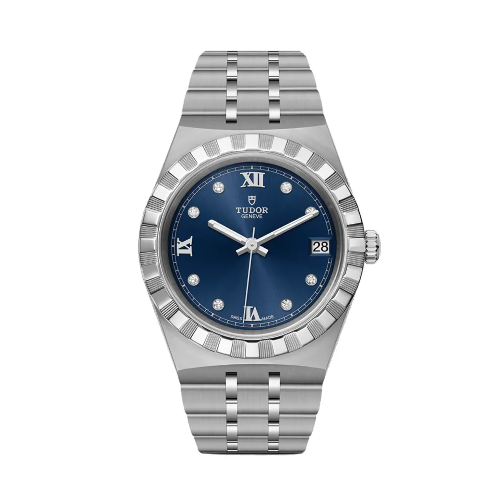 Tudor Royal 34Mm - Blue, Diamond-Set On Bracelet 1