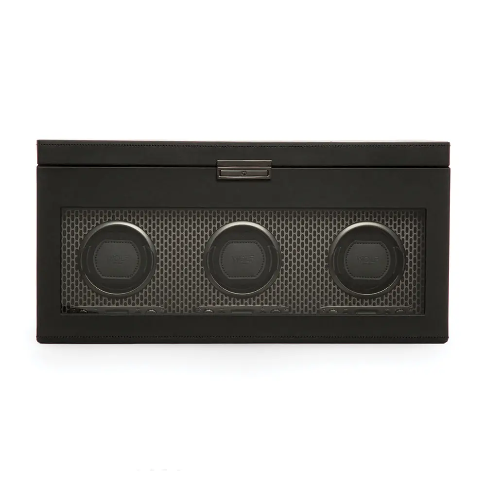Axis Triple Watch Winder With Storage - Power Coat 1