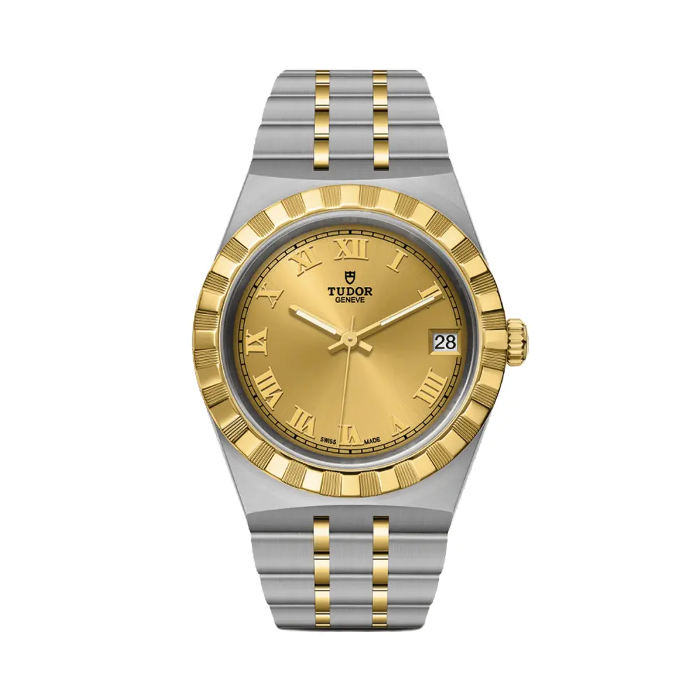 Tudor Royal Yellow Gold Two-Tone 34Mm - Champagne On Bracelet 1