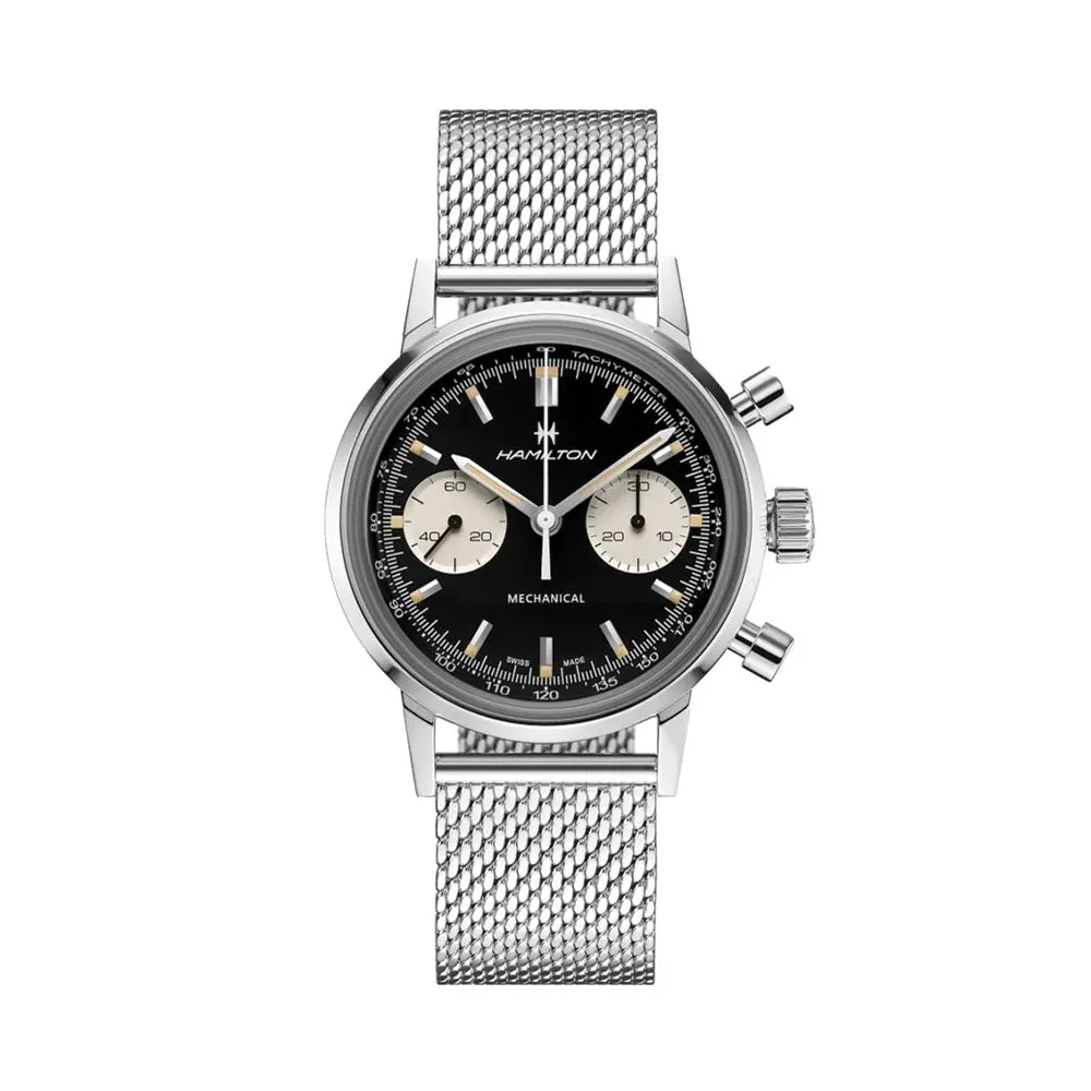 American Classic Intra-Matic Chronograph H 40Mm - Black On Bracelet 1