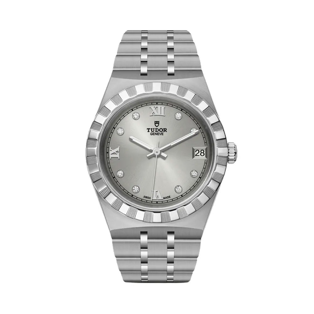 Tudor Royal 34Mm - Silver, Diamond-Set On Bracelet 1