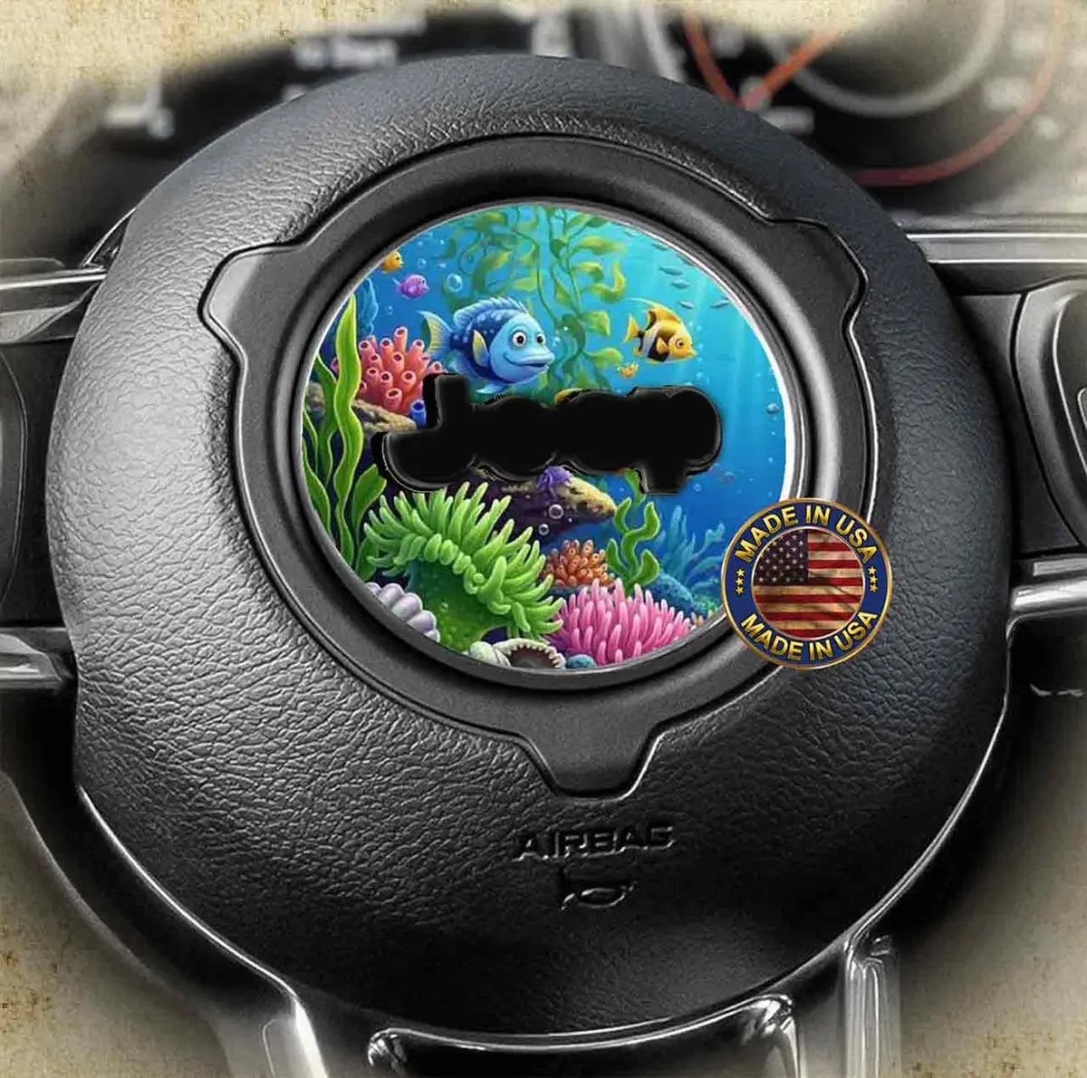 Steering Wheel Decal Reef Life 133 1