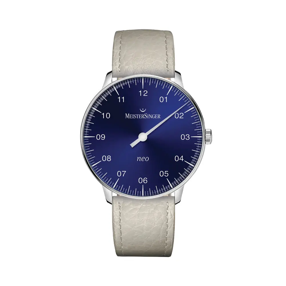 Neo Sapphire 36Mm - Sunburst Blue On Leather Strap 1