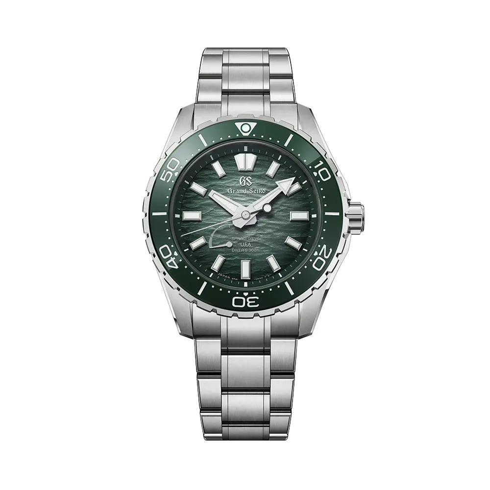 Slgb025 Spring Drive Ufa Ushio 300 Diver 40.8Mm - Green On Bracelet 1