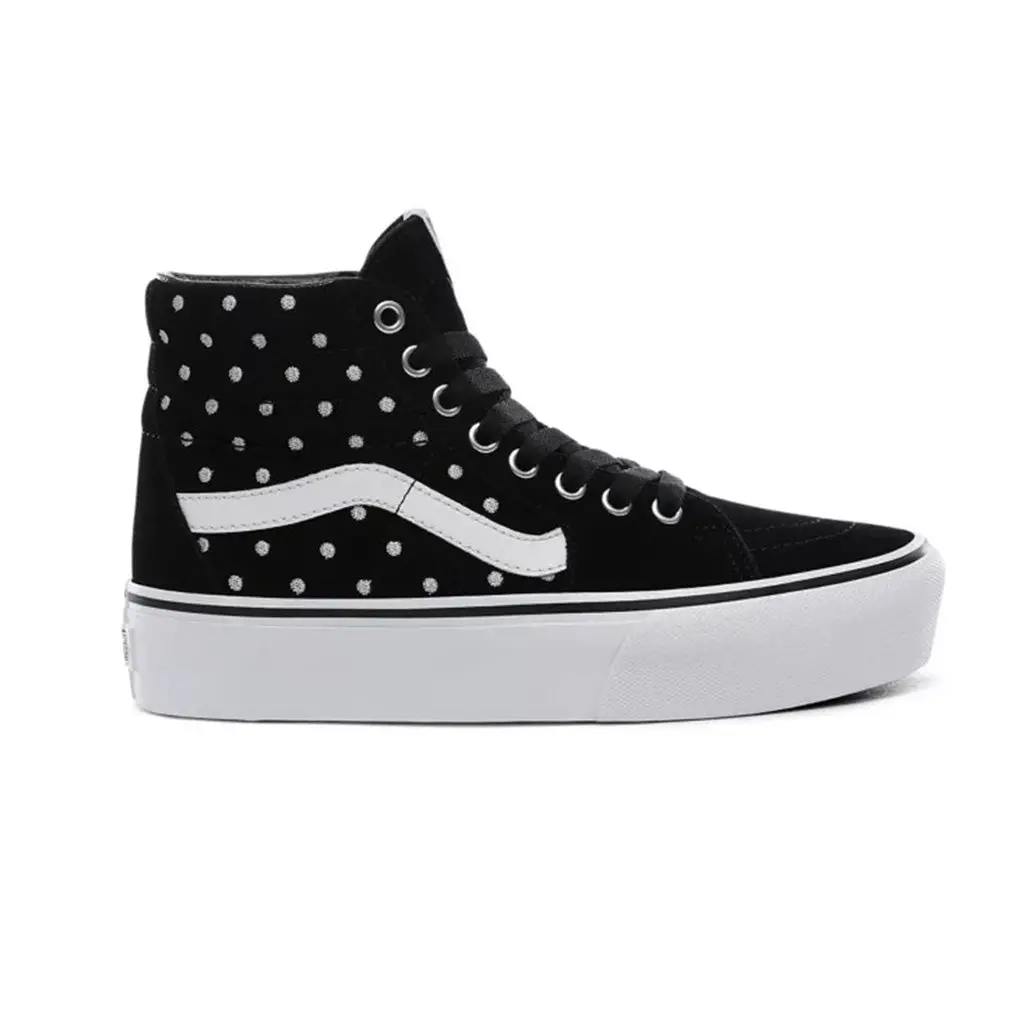 Vans Women's Sk8-Hi Platform 2.0 Suede - Polka Dot 1