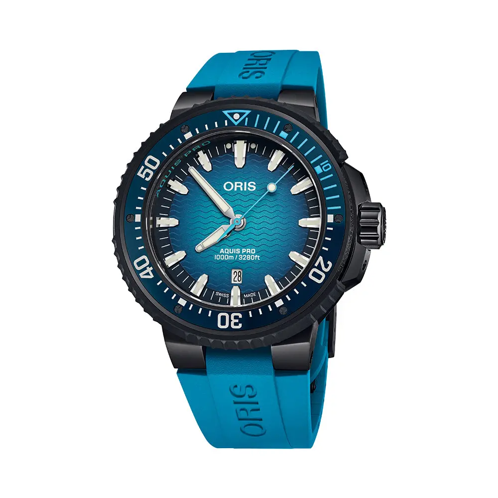 Aquis Pro 1000M Multi-Piece Titanium 49.5Mm - Black On Rubber Strap W/ Extra Rubber Strap 1