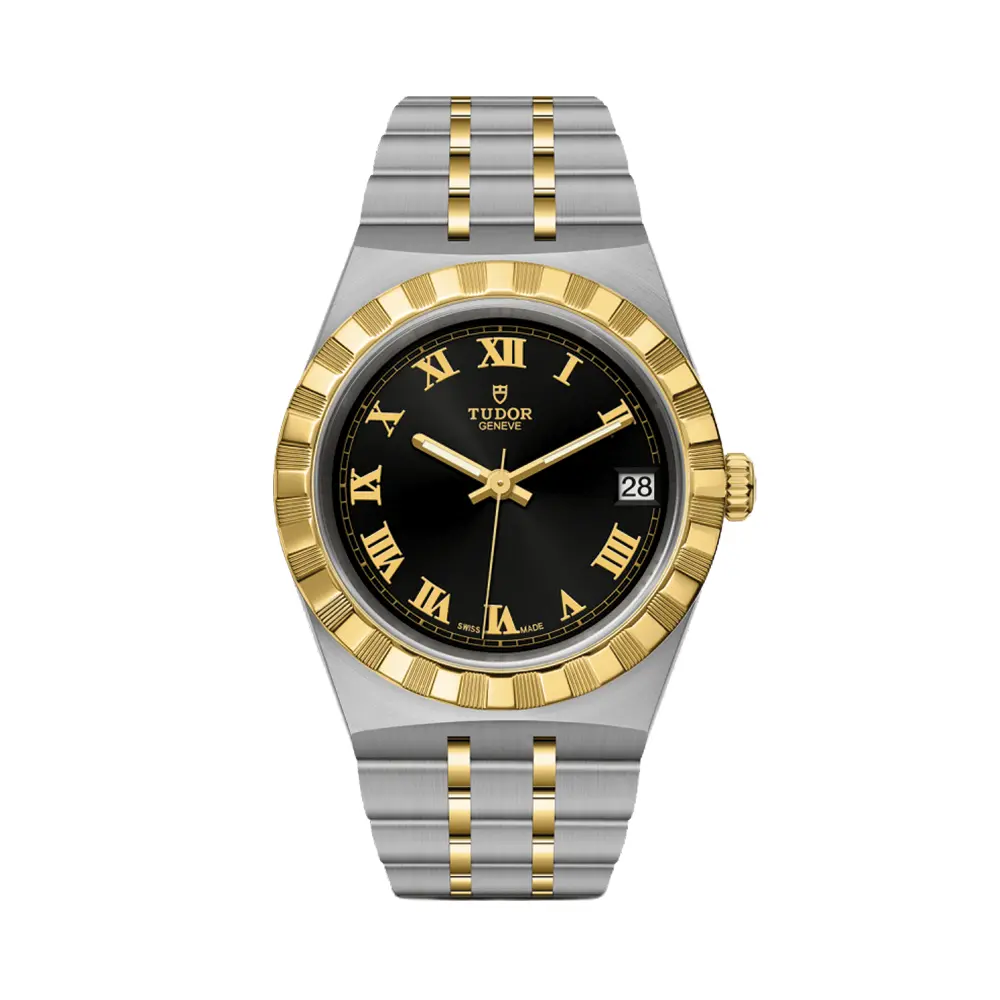 Tudor Royal Yellow Gold Two-Tone 34Mm - Black On Bracelet 1
