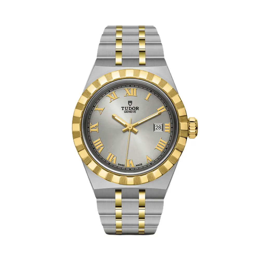 Tudor Royal Yellow Gold Two-Tone 28Mm - Silver On Bracelet 1