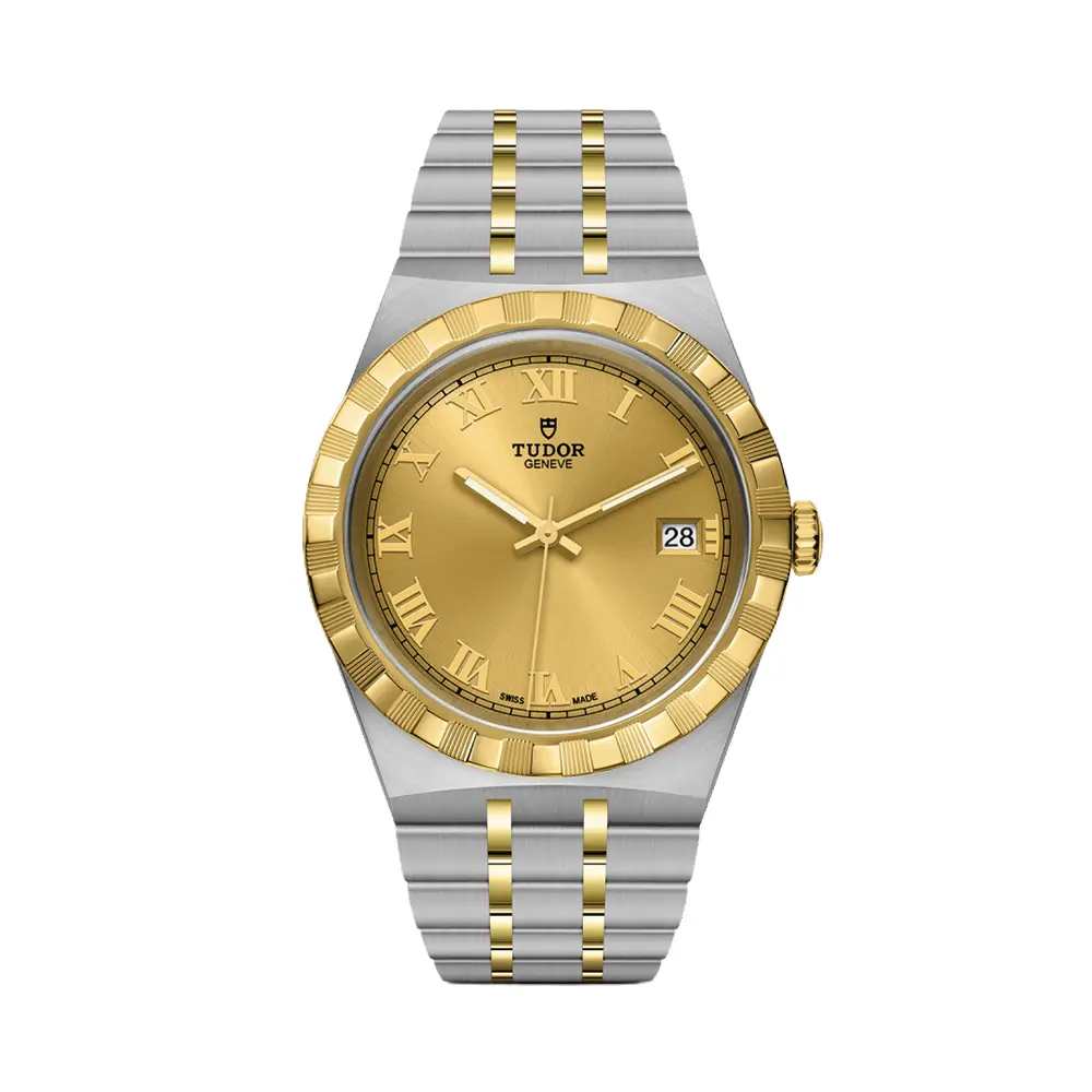 Tudor Royal Yellow Gold Two-Tone 38Mm - Champagne On Bracelet 1