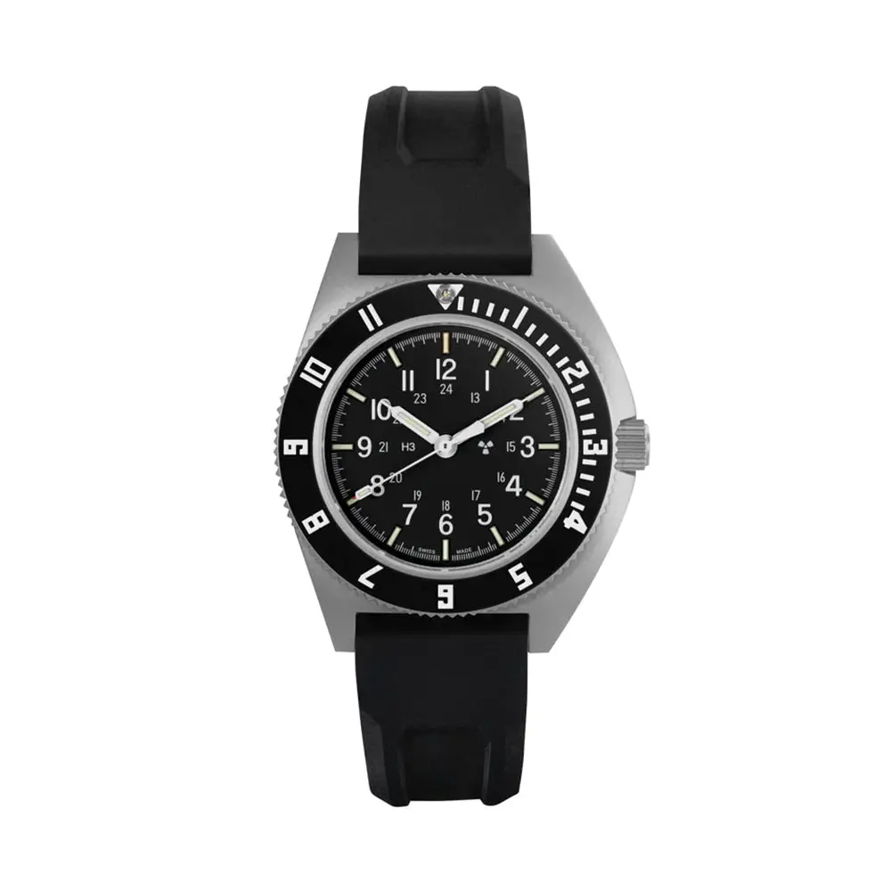 Ssnav No Date 41Mm - Black On Rubber Strap 1