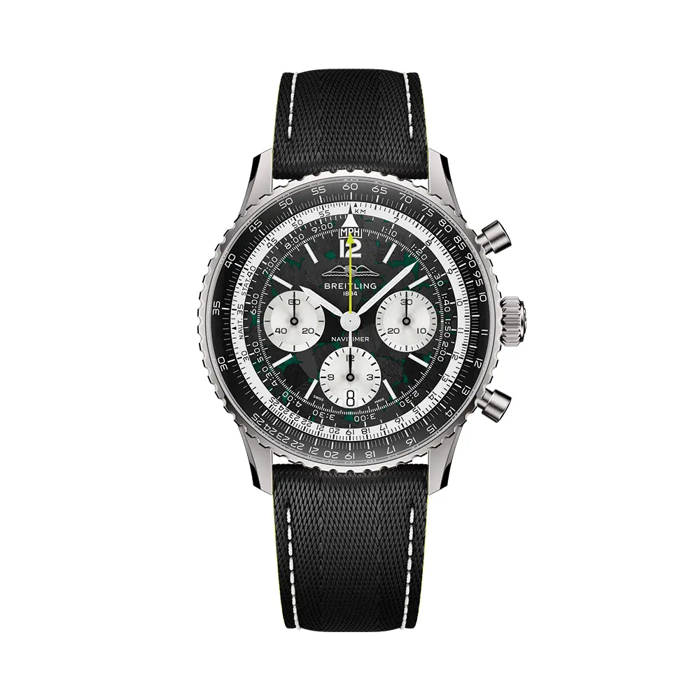 Navitimer B01 Chronograph Aston Martin Aramco Formula One™ Team Limited Edition 43Mm - Black On Leather Strap 1