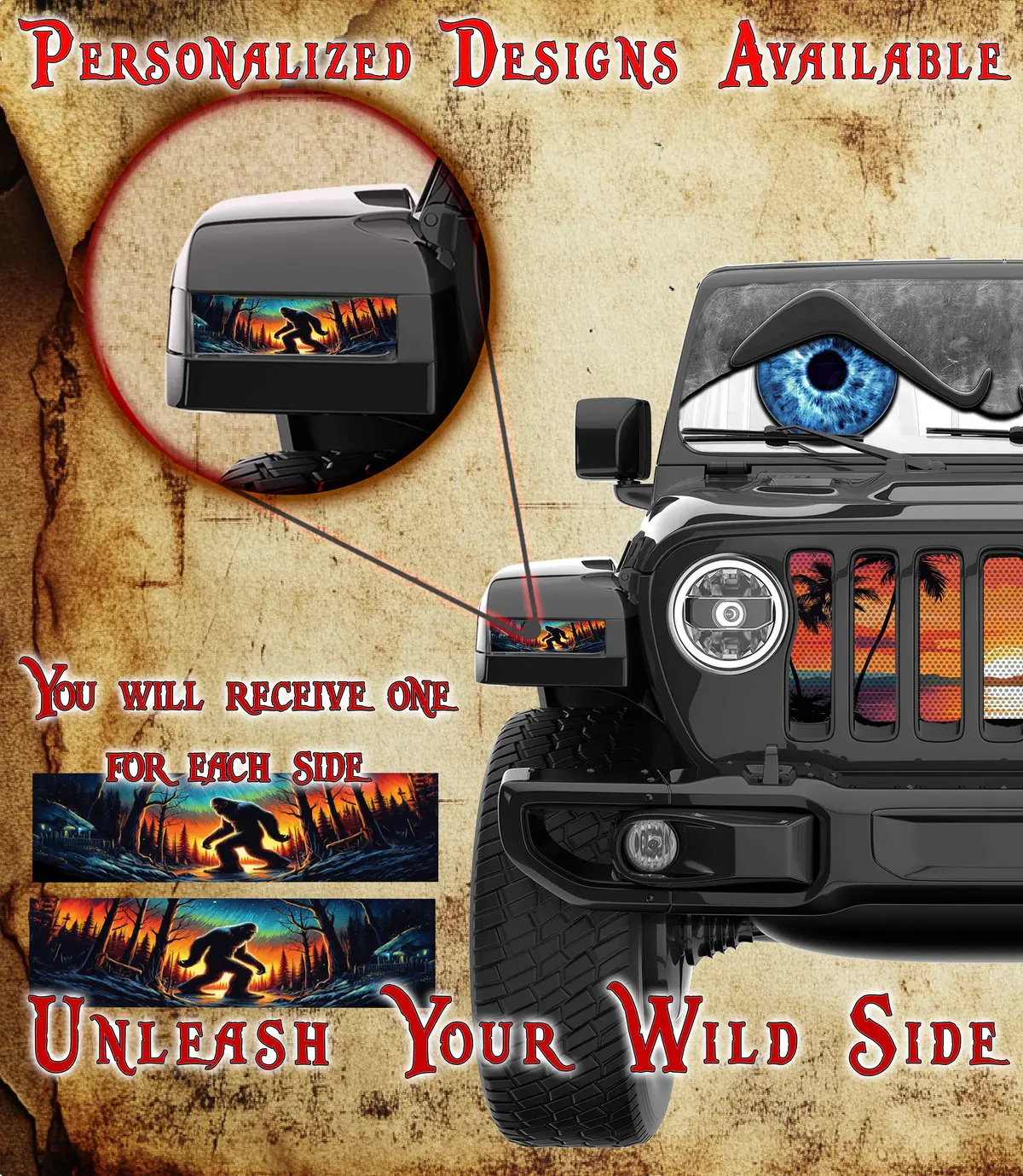 Dino Park Jl And Gladiator Turn Signal Decal. 66 2